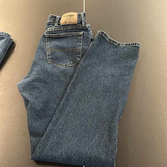 3 pairs of Men’s Wrangler authentics jeans, size 35 x 36, color stonewash - Picture 2 of 10